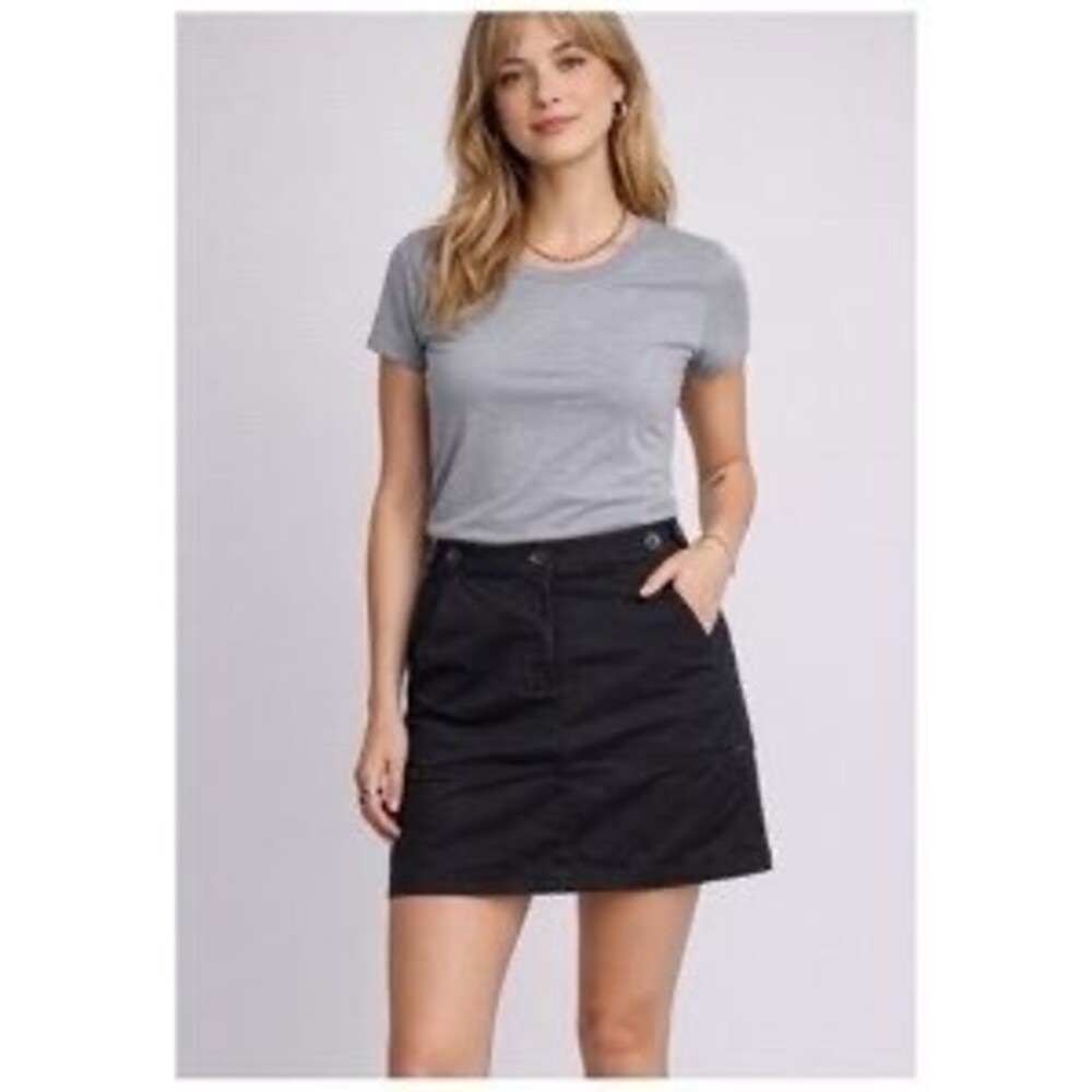 Wildfang Utility Mini Skirt Black Elastic Waist Pockets